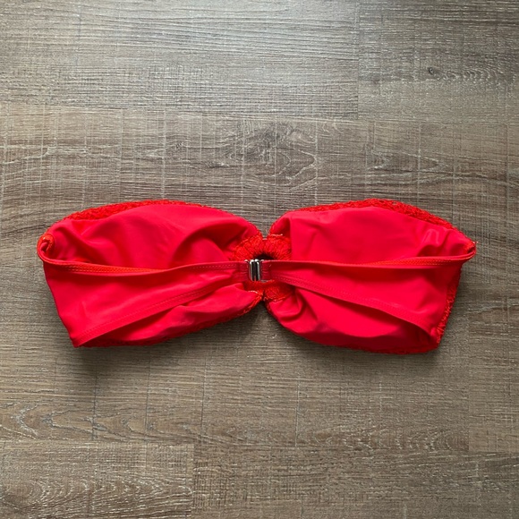 Red Textured Bikini Top - Picture 2 of 2